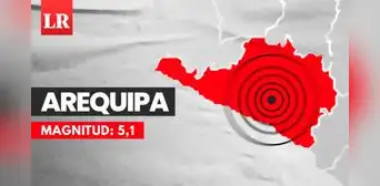 Fuerte temblor de magnitud 5,1 se sintió en Arequipa hoy, según IGP
