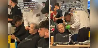Joven barbero no tenía modelo para concurso y su abuelita conmueve al ayudarlo: "Que sean eternas"