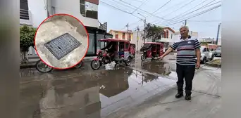 Hurtan medidores de agua frente a la casa del jefe de la Región Policial Lambayeque: serenos capturaron a ladrones