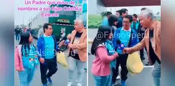 Padre se vuelve famoso al revelar que sus hijas se llaman 'Cristal' y 'Celeste': "Son más hinchas que yo" Padre se vuelve famoso al revelar que sus hijas se llaman 'Cristal' y 'Celeste': "Son más hinchas que yo"