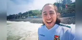 Boliviano se emociona al conocer el mar por primera vez en la Costa Verde y afirma: “Es mágico”