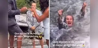 Joven se lanza al agua para recuperar anillo de su mejor amigo en pedida de mano: "Merece ser el padrino" Joven se lanza al agua para recuperar anillo de su mejor amigo en pedida de mano: "Merece ser el padrino"