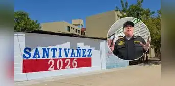 Piura: PNP borra pintas de "Santiváñez 2026" que aparecieron en villa policial Piura: PNP borra pintas de "Santiváñez 2026" que aparecieron en villa policial