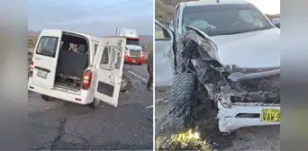 Fuerte choque deja 14 heridos en la vía Arequipa-Puno, entre ellos dos menores de edad