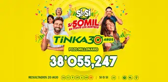 La Tinka hoy, domingo 24 de agosto, EN VIVO: resultados, jugada ganadora, pozo millonario y más La Tinka hoy, domingo 24 de agosto, EN VIVO: resultados, jugada ganadora, pozo millonario y más
