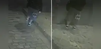 Captan a mujer vandalizando muro inca con pintura spray en el centro histórico del Cusco Captan a mujer vandalizando muro inca con pintura spray en el centro histórico del Cusco
