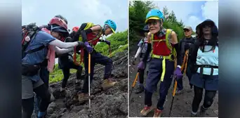¡Increíble! Japonés de 102 años conquista el monte Fuji y bate récord histórico ¡Increíble! Japonés de 102 años conquista el monte Fuji y bate récord histórico
