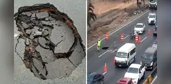 Cierran dos carriles de Vía Evitamiento tras rotura de tubería de agua por obras de la Municipalidad de Lima
