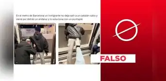 Video no expone a un "inmigrante" siendo sacado del metro de Barcelona con un puntapié