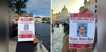 Carteles con recompensa de US$50 millones por Nicolás Maduro son vistos en calles de Francia, Alemania y otros países Carteles con recompensa de US$50 millones por Nicolás Maduro son vistos en calles de Francia, Alemania y otros países
