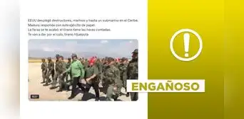 Video de una caminata de Maduro con militares venezolanos no se asocia con el despliegue militar de EEUU en 2025 Video de una caminata de Maduro con militares venezolanos no se asocia con el despliegue militar de EEUU en 2025