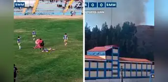 Equipos de Copa Perú disputan pase a la fase final en medio de un incendio forestal: inesperado fenómeno se propagó durante el partido