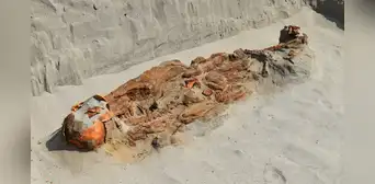 Una tumba rara en Perú revela un sacrificio de 12 personas enterradas boca abajo y con las manos atadas hace 2.300 años