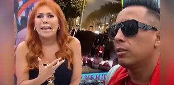 Christian Cueva reaparece escoltado por agentes de seguridad y provoca burla de Magaly Medina: "Ni siquiera Messi" Christian Cueva reaparece escoltado por agentes de seguridad y provoca burla de Magaly Medina: "Ni siquiera Messi"