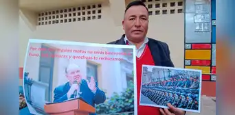 Aymaras y quechuas echarán de Puno a Rafael López Aliaga tras regalar motos a alcaldes de centros poblados Aymaras y quechuas echarán de Puno a Rafael López Aliaga tras regalar motos a alcaldes de centros poblados