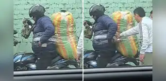 Repartidor sorprende al pegarse mercadería a su cuerpo y usuarios bromean: "O llegan juntos o ninguno" Repartidor sorprende al pegarse mercadería a su cuerpo y usuarios bromean: "O llegan juntos o ninguno"
