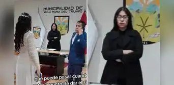 Novia olvidó su DNI en plena boda civil y momento es viral: "Me ganaron los nervios"