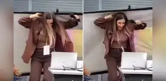 Alejandra Baigorria sufre inesperado incidente con pizarra en plena exposición: “Las malas vibras”
