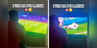 Christian Cueva no quiso perderse el Perú vs Uruguay: captan a 'Aladino' viendo la eliminación al Mundial frente a su TV