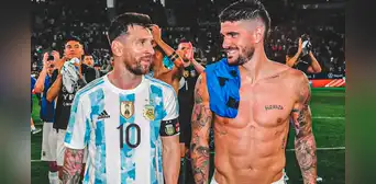 Rodrigo De Paul se emociona con despedida de Messi y le dedica tierno mensaje: "Te voy a disfrutar como el primero"