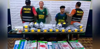 Iquitos: caen dos sujetos con 53 kilos de marihuana en una embarcación Iquitos: caen dos sujetos con 53 kilos de marihuana en una embarcación