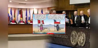 ¡Los tratados se respetan!: Carlincatura compara escenarios de los fallos de la Corte IDH y Corte de la Haya