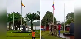 Loretanos rechazan izamiento de bandera colombiana en Putumayo y exigen mayor presencia del Estado en frontera Loretanos rechazan izamiento de bandera colombiana en Putumayo y exigen mayor presencia del Estado en frontera