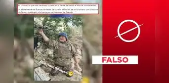 Video no muestra a soldado ucraniano con síndrome de Down jugando con un dron militar: es un montaje