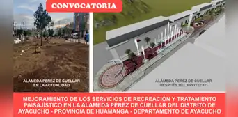 Convocatoria para financiamiento y ejecución del mejoramiento en Alameda Pérez de Cuellar