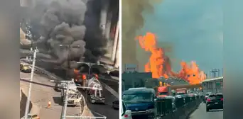 Explota pipa de gas en México, provoca fuerte incendio cerca de puente y deja al menos 3 muertos Explota pipa de gas en México, provoca fuerte incendio cerca de puente y deja al menos 3 muertos