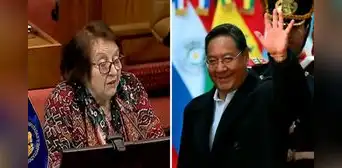 Presidente de Bolivia, Luis Arce, rechaza dichos 'racistas y xenófobos' de diputada chilena contra sus compatriotas Presidente de Bolivia, Luis Arce, rechaza dichos 'racistas y xenófobos' de diputada chilena contra sus compatriotas