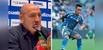 DT de Emelec explicó por qué Christian Cueva salió en el segundo tiempo de la derrota 4-0 ante Barcelona SC: "Hace el esfuerzo por llegar"
