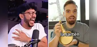 Zein se ríe de la 'sartén dorada' del Mundial de Desayunos que entregará Ibai Llanos: "Está pintado con spray" Zein se ríe de la 'sartén dorada' del Mundial de Desayunos que entregará Ibai Llanos: "Está pintado con spray"
