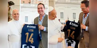 Papa León XIV sorprende al posar con camiseta de Alianza Lima tras obsequio de George Forsyth: "Nuestra Alianza es eterna" Papa León XIV sorprende al posar con camiseta de Alianza Lima tras obsequio de George Forsyth: "Nuestra Alianza es eterna"