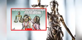 Justicia 'ciega': Carlincatura expone el doble estándar judicial entre Boluarte y Castillo
