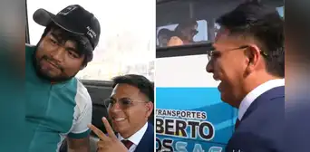 Cobrador de 'El Chino' le pide foto a alcalde de Ate, Franco Vidal, pero luego lo baja del bus: "Papi, atrás hay otro carro" Cobrador de 'El Chino' le pide foto a alcalde de Ate, Franco Vidal, pero luego lo baja del bus: "Papi, atrás hay otro carro"