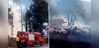 Voraz incendio se registra en almacén de vehículos de la Policía Nacional del Perú en Áncash
