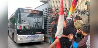ATU suspende temporalmente servicio del Metropolitano en el Centro de Lima por manifestaciones ATU suspende temporalmente servicio del Metropolitano en el Centro de Lima por manifestaciones