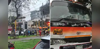 Triple choque en avenida Salaverry deja cinco heridos, entre ellos dos escolares: accidente genera fuerte tráfico