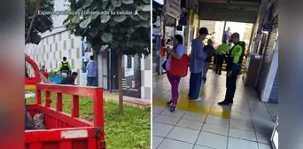 Joven con laptop en mano se vuelve viral en TikTok al caminar junto a un policía en la avenida Las Malvinas: “Espero que consigas tu celular”