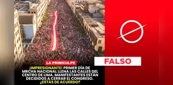 Esta foto no muestra calle de Centro de Lima llena de manifestantes de la 'Generación Z': es de protesta contra Pedro Castillo Esta foto no muestra calle de Centro de Lima llena de manifestantes de la 'Generación Z': es de protesta contra Pedro Castillo