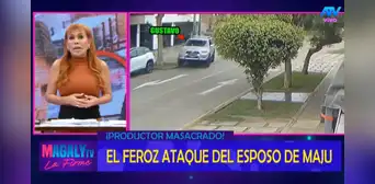 Magaly Medina expone exclusivas imágenes de Gustavo Salcedo yendo a agredir a exproductor de Latina: casi atropella a peatón y pasó por un sardinel