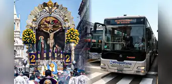 Recorrido del Señor de los Milagros: desvíos del Metropolitano y Corredores Morado y Azul este 4 de octubre, según ATU