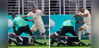 'Puma' Carranza y Waldir Sáenz protagonizaron tenso cruce en 'Clásico de Leyendas': árbitro tuvo que separar a los exjugadores