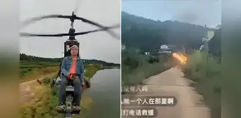 Influencer pierde la vida al caer con su helicóptero mientras transmitía en vivo para sus seguidores en China