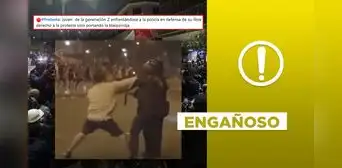 Manifestante sí se enfrentó contra policía y llegó a golpearlo, pero no es de la protesta de la Generación Z en Perú Manifestante sí se enfrentó contra policía y llegó a golpearlo, pero no es de la protesta de la Generación Z en Perú
