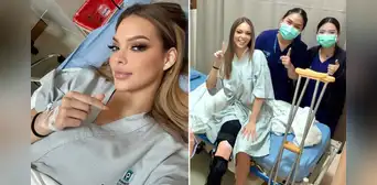 Flavia López, candidata peruana al Miss Grand International 2025, sufre una grave caída durante los ensayos: “Me ocasionó una lesión en la rodilla”