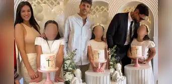 Novio de Jazmín Pinedo asume importante rol en primera comunión de la hija de Gino Assereto y se luce en celebración Novio de Jazmín Pinedo asume importante rol en primera comunión de la hija de Gino Assereto y se luce en celebración