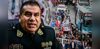 Comandante General de la PNP, Óscar Arriola, criminaliza paro de transportistas y advierte detenciones
