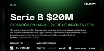 Lemon levanta US$20 millones en Serie B y proyecta superar los 2 millones de usuarios en Perú para 2026